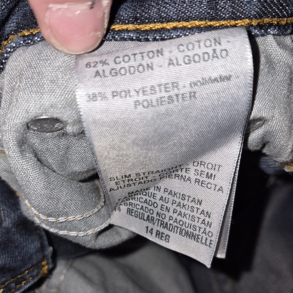 Boys 14 Signature by Levi Strauss Denim Slim Straight Jeans - Picture 3 of 4